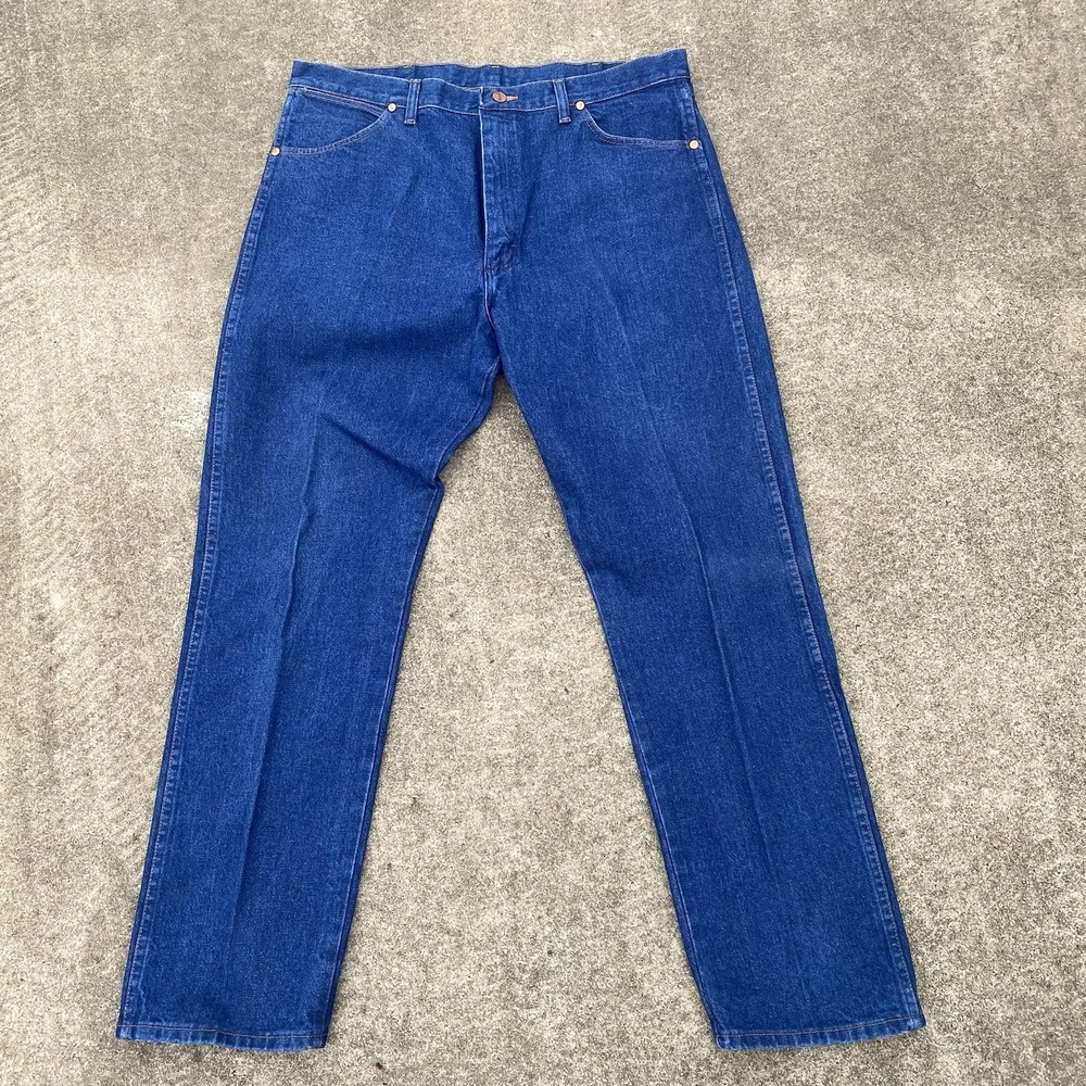 Wrangler Mens Cowboy Cut Original Fit 13MWZPW Denim Jeans Size‎ 38x32 Dark Wash